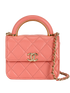 Charming Top Handle Mini Bag, &pound;1,800, Handbags, Pink, Lambskin Leather, Front view